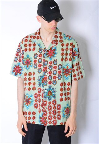 VINTAGE 80S COLOURFUL FESTIVAL SHIRT