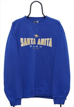 Vintage Santa Anita Blue Sweatshirt Womens