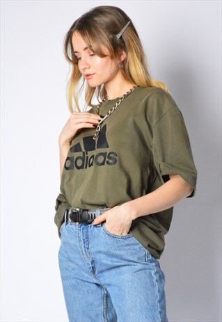 Y2K KHAKI ADIDAS T-SHIRT