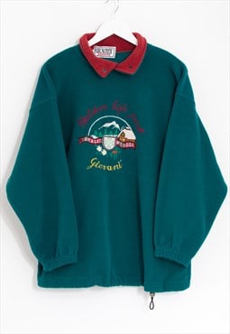 Vintage 90's fleece in green ski mountain sweatshirt size S