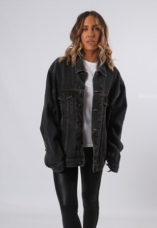 DENIM JACKET FACE TO FACE OVERSIZED FITTED UK 20 - 22 (6BR)