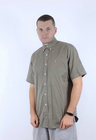 RALPH LAUREN VINTAGE SHIRT KHAKI COLOR