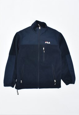 Vintage 90's Fila Fleece Jacket Navy Blue