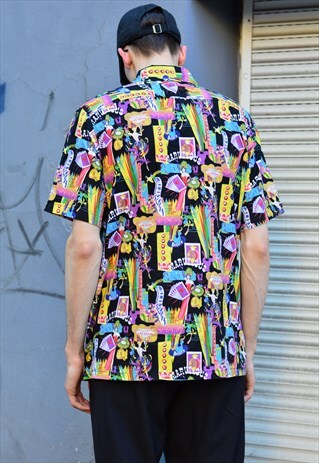 VINTAGE 80S COLOURFUL LAS VEGAS SUMMER FESTIVAL SHIRT