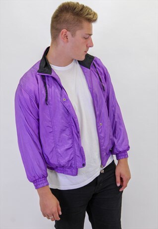 VINTAGE FESTIVAL PATTERN SHELL JACKET