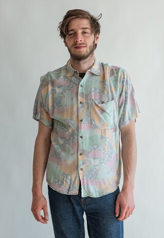 VINTAGE 80S FUNKY PATTERNED SHIRT