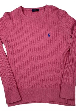 Pink polo ralph lauren logo embroilery knitwear sweater