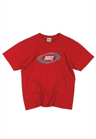 VINTAGE NIKE LOGO RED T-SHIRT, 2000S LABEL