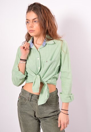 VINTAGE TOMMY HILFIGER SHIRT GREEN