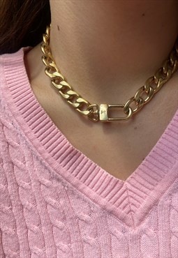 Authentic Louis Vuitton Clasp- Reworked Choker Necklace
