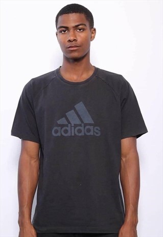 VINTAGE ADIDAS BIG LOGO T-SHIRT BLACK