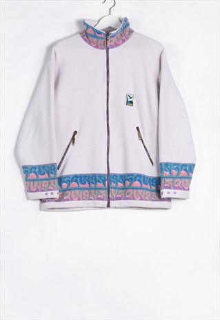 VINTAGE 80S FLEECE JACKET CRAZY PRINT AVELINAS / SP201651