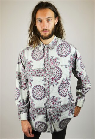 VINTAGE 90'S PAISLEY PRINT SHIRT