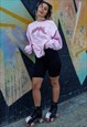 DINO SKELETON ROSES BABY PINK SWEATER