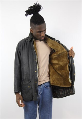 VINTAGE BARBOUR NAVY WAX JACKET