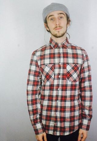 VINTAGE CHECK FLANNEL SHIRT
