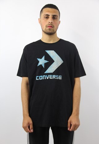 VINTAGE CONVERSE PRINTED BLACK T-SHIRT
