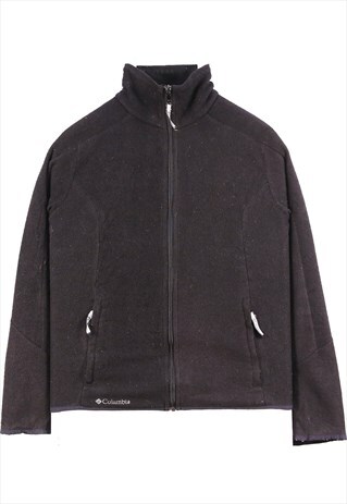 COLUMBIA 90'S WARM ZIP UP FLEECE JUMPER MEDIUM BLACK