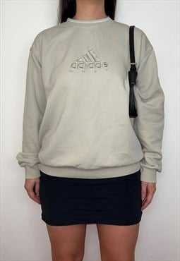Adidas Beige Vintage Y2K Sweatshirt