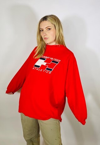 VINTAGE 90S TOMMY HILFIGER EMBROIDERED SWEATSHIRT
