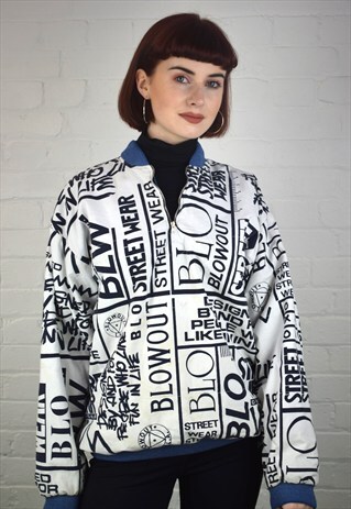 VINTAGE 90'S REVERSIBLE 1/4 ZIP JACKET