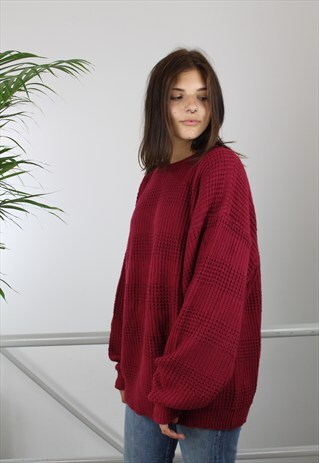 RED GRUNGE JUMPER