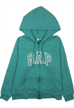 Vintage 90's Gap Hoodie Spellout Full Zip Up Green XXLarge