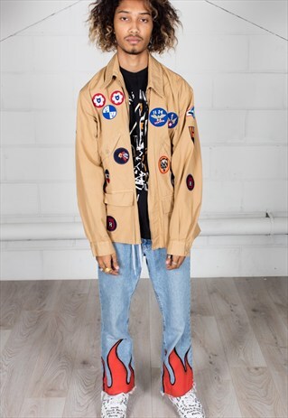 VINTAGE PHARRELL WILLIAMS HUMAN MADE PATCHES UNISEX JACKET