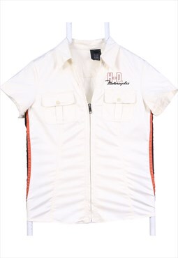 Vintage 90's Vintage club Shirt Zip Up Short Sleeve