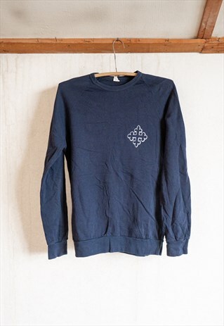 VINTAGE SWEATSHIRT DARK BLUE Y2K STREETWEAR MINIMALISTIC