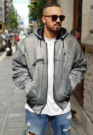 RAIDERS PUFFER BOMBER JACKET VINTAGE 90'S COD.9-52