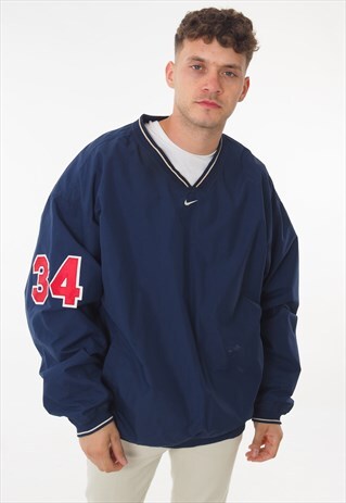 Vintage Nike Waterproof Sweatshirt Blue