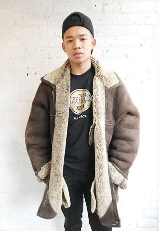 SHEARLING JACKET/COAT WITH FLEECE LINING (1990'S/MENS)