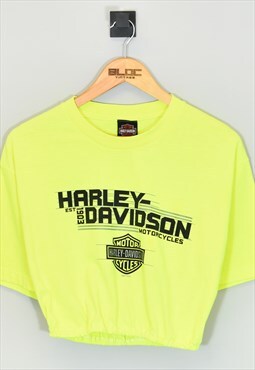 2017 Harley Davidson Brandt's Reworked Crop Top Yellow Med