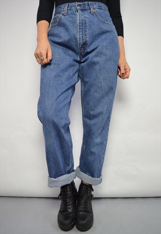 VINTAGE 90S LEVI'S 615 ORANGE TAB BLUE WASH JEANS GRUNGE