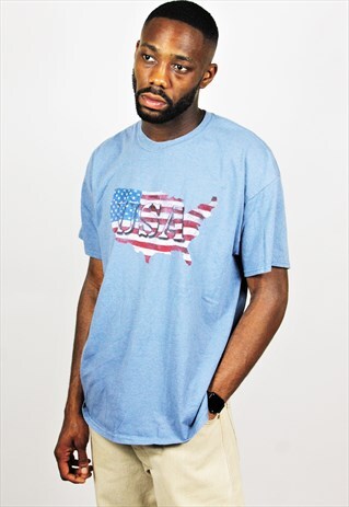 RETRO / 90'S / BLUE T-SHIRT