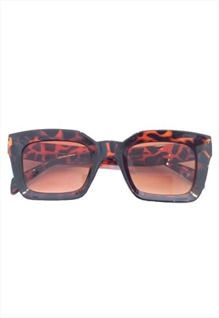 Leopard Big Frame Retro Sunglasses
