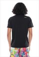 SHORT SLEEVE CREW NECK TEE  "OIL PAINT LOGO" IN BLACK