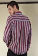 VINTAGE BURGUNDY STRIPED SHIRT