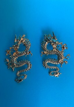Gold Dragon Y2K Earrings