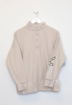 Vintage Calvin Klein q-zip sweatshirt in Beige. Best fits M