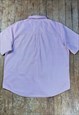 CHAPS RED STRIPED SHORT SLEEVED SHIRT