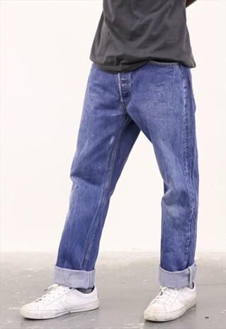 LEVI'S VINTAGE BLUE DENIM PAINT 501 JEANS