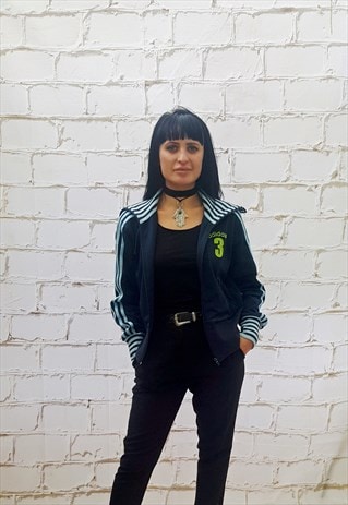 VINTAGE ADIDAS 90'S NAVY/BLUE TRACKSUIT JACKET/TOP/SPORTS