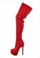 ROUND TOE STILETTO PLATFORM OVER THE KNEE BOOTS