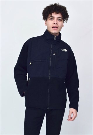 VINTAGE 90'S NORTH FACE BLACK COAT WITH FLEECE MATERIAL