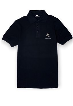 Monogram polo shirt black