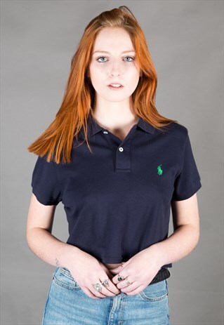 REWORKED VINTAGE RALPH LAUREN CROP POLO