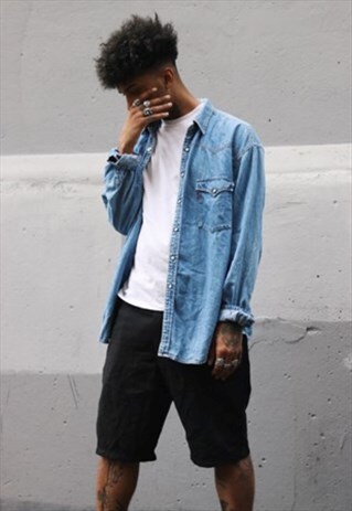 RARE VINTAGE LEVI'S DENIM LONG SLEEVE SHIRT