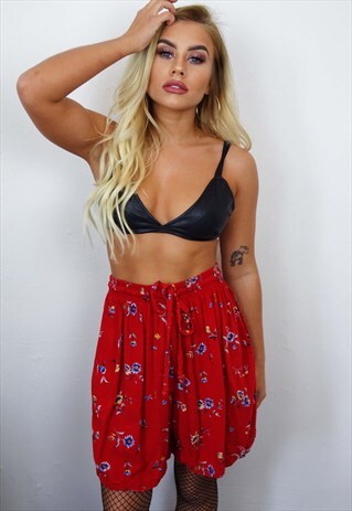 VINTAGE FLORAL LOUNGE STYLE SUMMER SHORTS